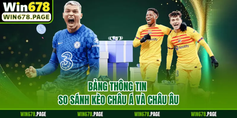 Bảng thông tin so sánh kèo châu Á và châu Âu